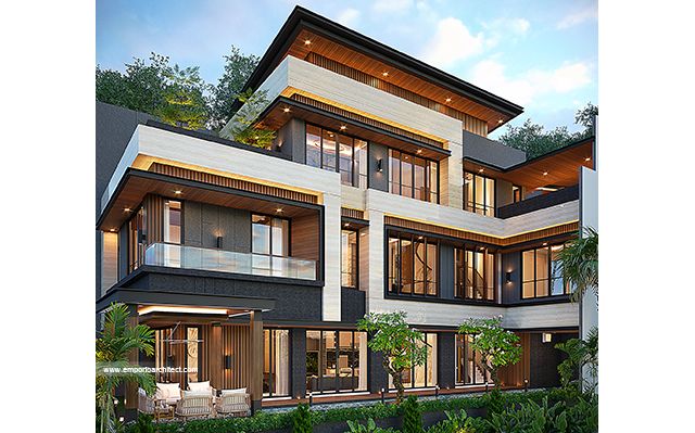 Desain Rumah Modern 3 Lantai Bapak DSD 1931 di  Jakarta Barat