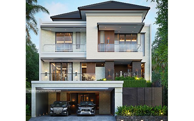 Desain Rumah Modern 3 Lantai Ibu SRT 1794 di  Bogor