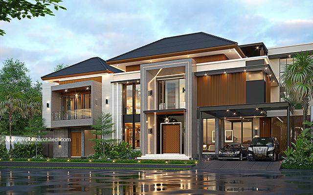 Desain Rumah Modern 3 Lantai Ibu YSC 1578 di  Malang