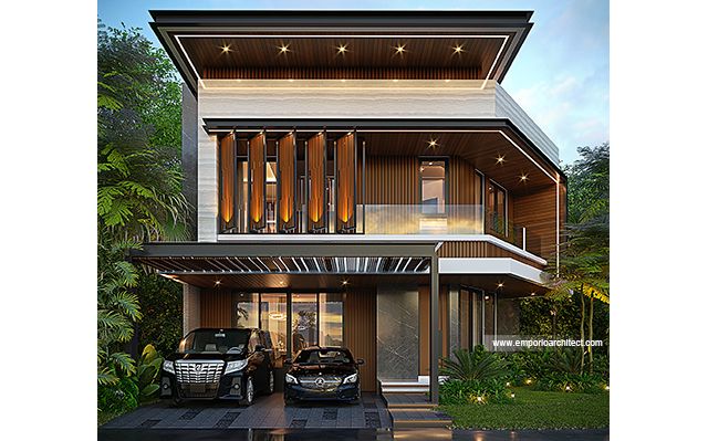 Desain Rumah Modern 3 Lantai Ibu STA dan Bapak ADT di  Jakarta Timur