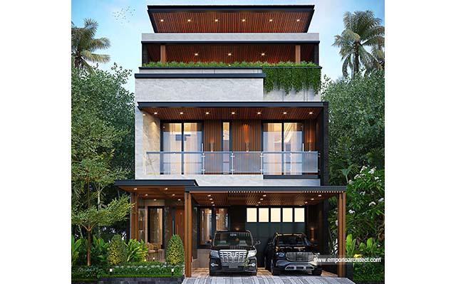 Desain Rumah Modern 3 Lantai Bapak HND 1628 di  Bandung