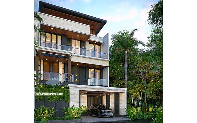 Desain Rumah Modern 3 Lantai Bapak ANR 1529 di  Surabaya