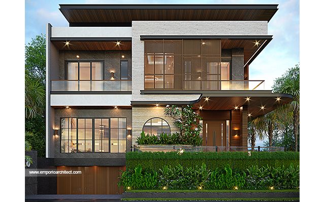 Desain Rumah Modern 3 Lantai Ibu RK 1778 di  Balikpapan