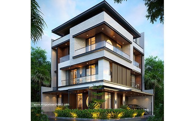 Desain Rumah Modern 3 Lantai Bapak AMR 2072 di  Bekasi