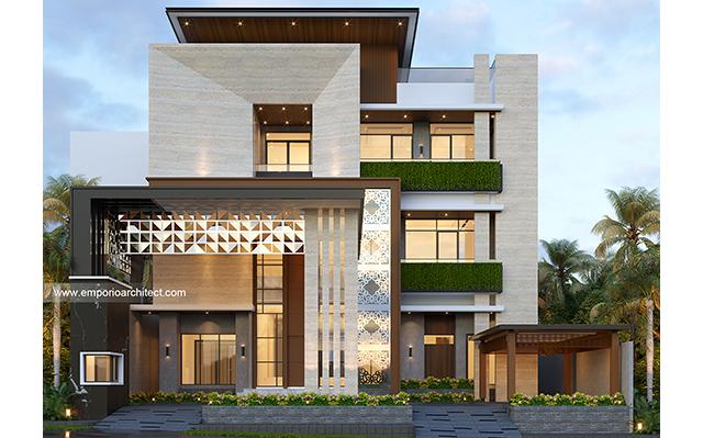 Desain Rumah Modern 3 Lantai Ibu Yuli di  Kalimantan Timur