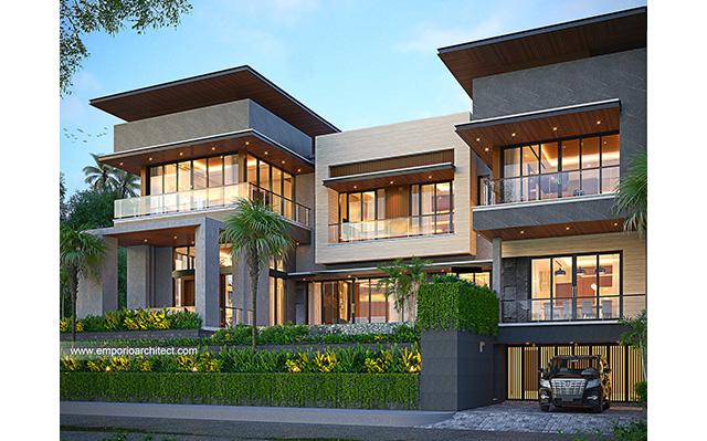 Desain Rumah Modern 3.5 Lantai Bapak ATN 1504 di  Tangerang