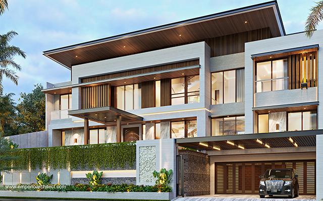 Desain Rumah Modern 3.5 Lantai Ibu R.A 2031 di  Bandung