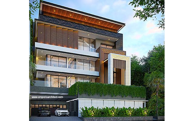 Desain Rumah Modern 4 Lantai Bapak UN 1609 di  Kelapa Gading, Jakarta Utara