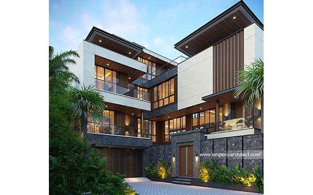 Desain Rumah Modern 4 Lantai Ibu STF 1585 di  Bali