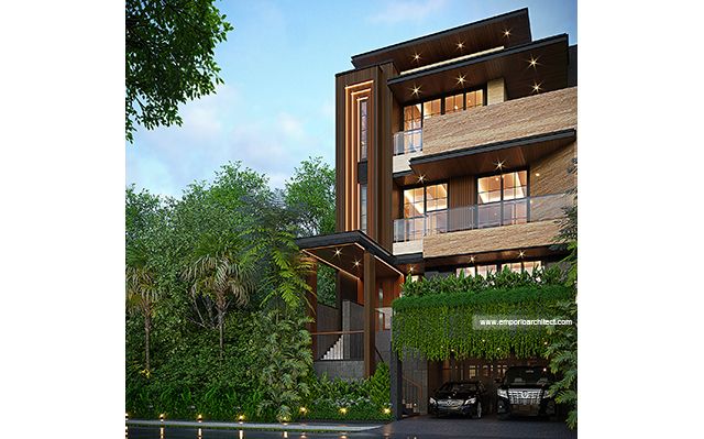 Desain Rumah Modern 4 Lantai Ibu IGR 1897 di  PIK, Jakarta Utara