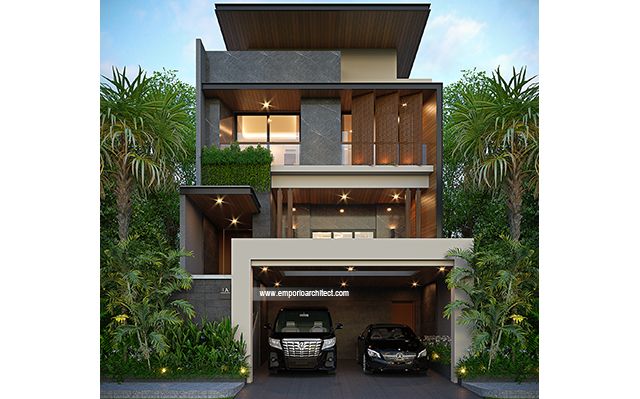 Desain Rumah Modern 4 Lantai Bapak RNL 1768 di  Makassar