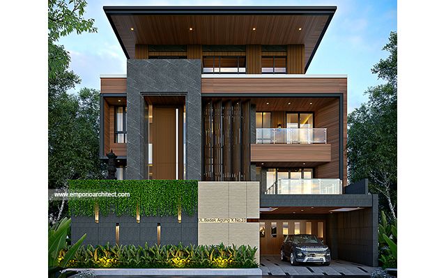 Desain Rumah Modern 4 Lantai Bapak dr. PR di  Denpasar, Bali