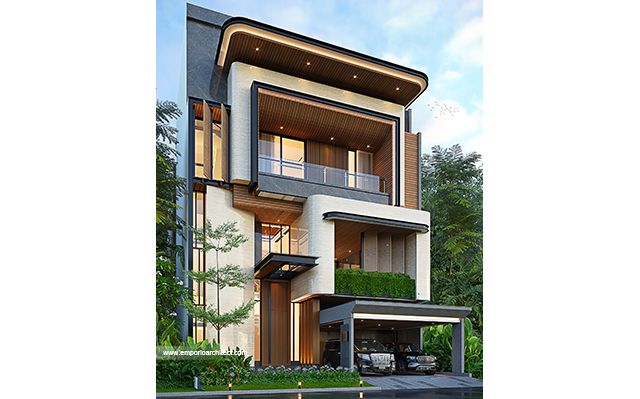 Desain Rumah Modern 4 Lantai Bapak MTJ di  PIK 2, Jakarta Utara