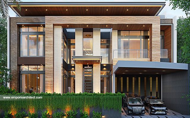 Desain Rumah Modern 4 Lantai Ibu FLA di  Jakarta