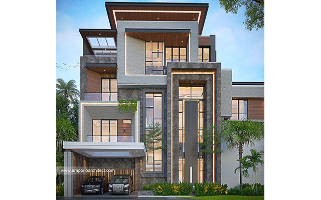 Desain Rumah Modern 4 Lantai Bapak FRD 2079 di  Kemayoran, Jakarta Pusat