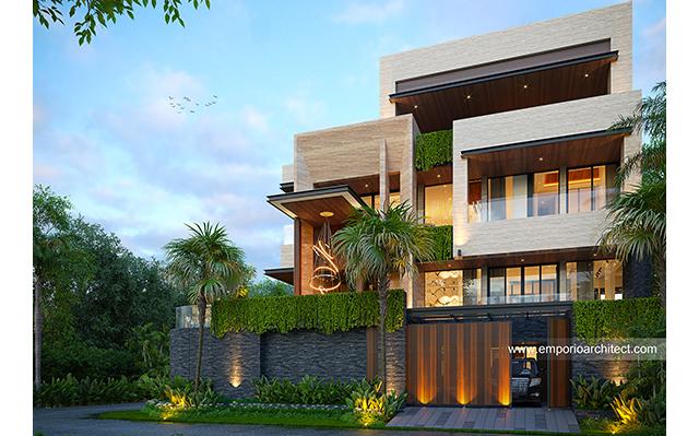 Desain Rumah Modern 4 Lantai Bapak JJO 1505 di  Jakarta