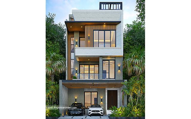 Mr. HLM Modern House 4 Floors Design - Jakarta Barat