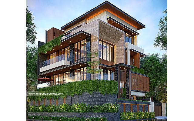 Desain Rumah Modern 4 Lantai Ibu VVT 1644 di  Jakarta