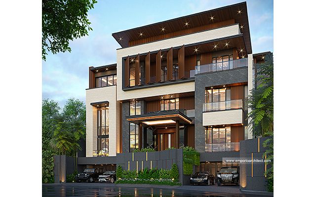 Desain Rumah Modern 4 Lantai Mrs. K 1901 di  Jakarta Utara