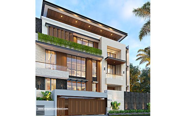 Desain Rumah Modern 4 Lantai Mrs. Natasha 1418 di  Jakarta