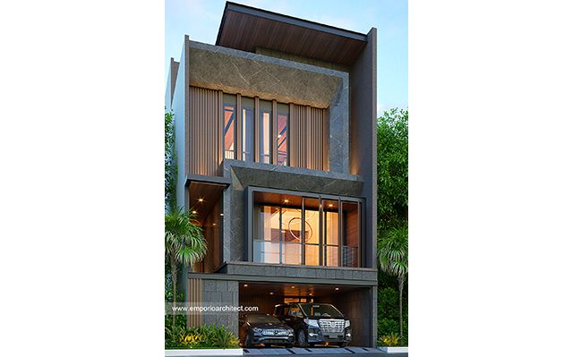 Desain Rumah Modern 4 Lantai Bapak TDD di  Jakarta Timur