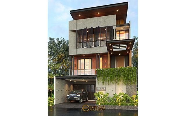 Desain Rumah Modern Industrial 3 Lantai Bapak Fadil di  Tangerang Selatan, Banten