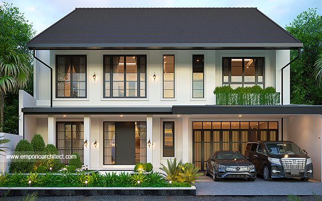 Desain Rumah Modern Minimalis 2 Lantai Bapak WR 1923 di  Tangerang