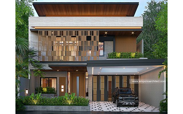 Desain Rumah Modern Minimalis 2 Lantai Bapak EVN 1925 di  Semarang