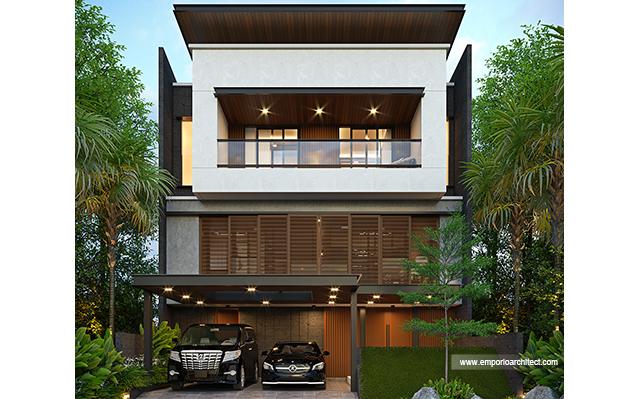 Desain Rumah Modern Minimalis 3 Lantai Bapak ER 1592 di  Bogor