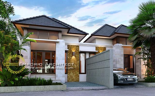 Desain Rumah Villa Bali 1 Lantai Bapak Putra di  Depok