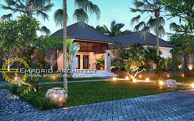 Desain Rumah Villa Bali 1 Lantai Ibu Taty di  Banten