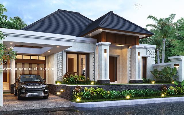 Desain Rumah Villa Bali 1 Lantai Bapak BRM 1154 di  Pekanbaru, Riau