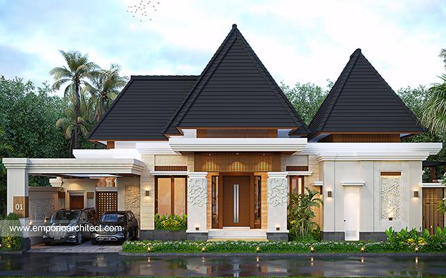 Desain Rumah Villa Bali 1 Lantai Bapak AR 1602 di  Pekanbaru