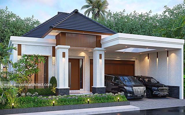 Desain Rumah Villa Bali 1 Lantai Ibu RTN 1788 di  Jawa Timur