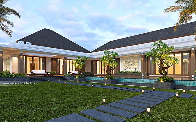 Desain Rumah Villa Bali 1 Lantai Bapak AD di  Pontianak