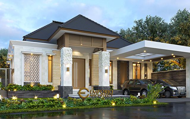 Desain Rumah Villa Bali 1 Lantai Ibu Dewi di  Purwakarta