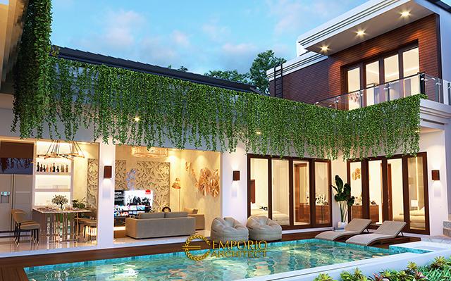 Desain Rumah Villa Bali 2 Lantai Bapak Gilbert di  Bali