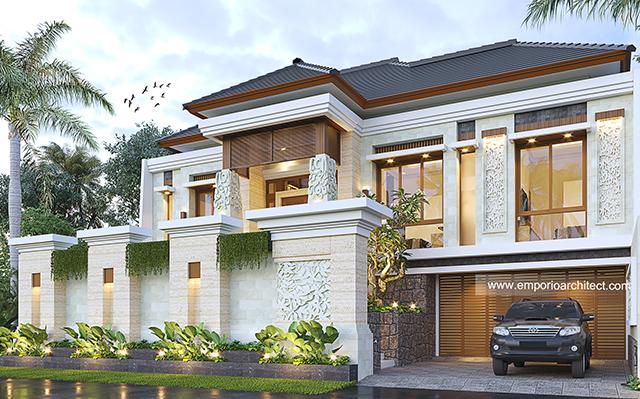 Desain Rumah Villa Bali 2 Lantai Ibu SR di  Bekasi, Jawa Barat