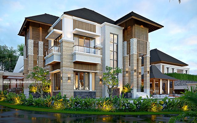 Desain Rumah Villa Bali 2 Lantai Ibu UK  1521 di  Bogor