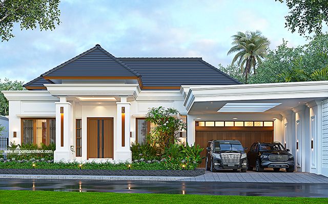 Desain Rumah Villa Bali 2 Lantai Bapak RP 1995 di  Padang