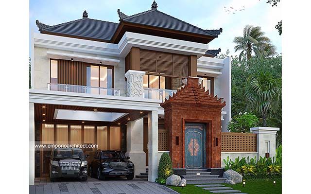 Desain Rumah Villa Bali 2 Lantai Bapak AGG 1668 di  Jakarta Timur