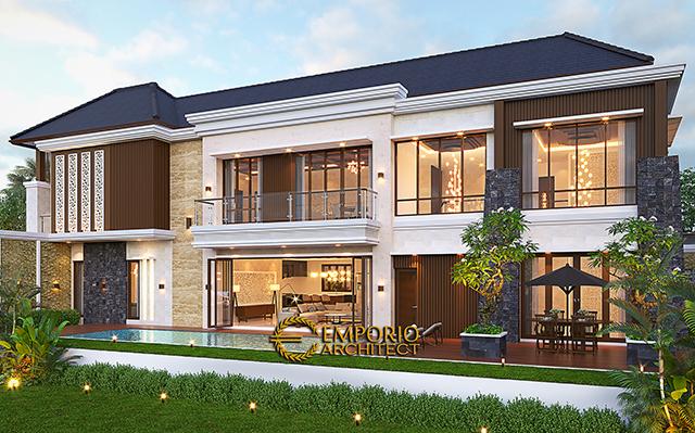 Desain Rumah Villa Bali 2 Lantai Bapak Wahyu di  Tangerang