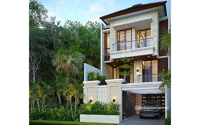 Desain Rumah Villa Bali 3 Lantai Bapak FRD 1670 di  Jakarta