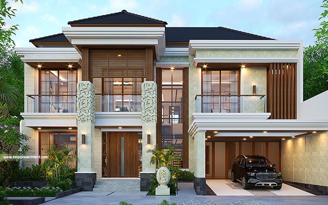 Desain Rumah Villa Bali 3 Lantai Bapak HNT 1975 di  Yogyakarta