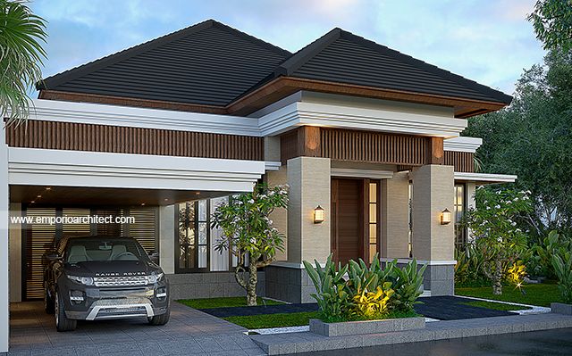 Desain Rumah Villa Bali Modern 1 Lantai Bapak ADZ 1899 di  Sumatera Utara