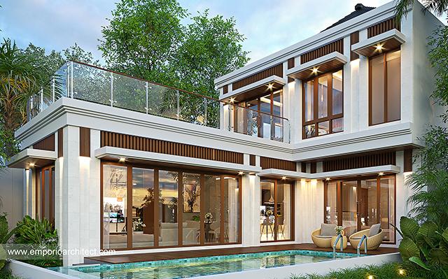 Desain Rumah Villa Bali Modern 2 Lantai Bapak KTS  1502 di  Sanur, Bali