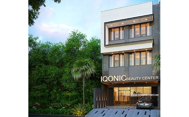 Desain Beauty Center dan Rumah Modern 3 Lantai Bapak CN 1883 di   Jakarta