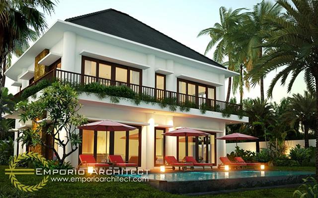 Desain Villa Style Villa Bali 2 Lantai Bapak Gung Suryo di  Gianyar, Bali