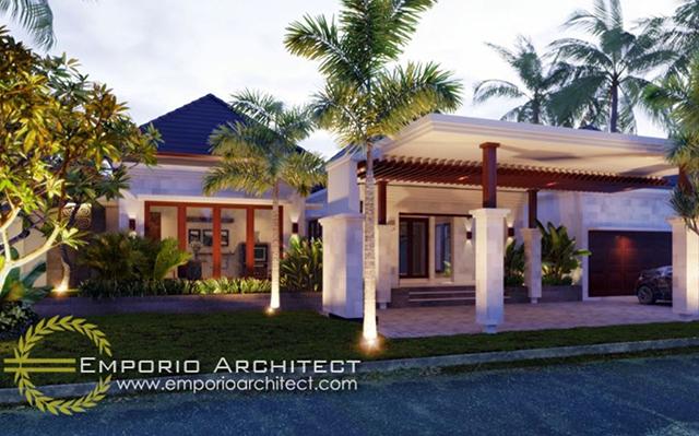 Desain Villa Style Villa Bali 1 Lantai Ibu Theresia di  Bogor, Jawa Barat