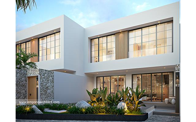 Desain Mango Villa Modern 2 Lantai Ibu MD 1587 Type B di  Badung, Bali